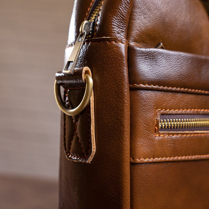 Сумка чоловіча Vintage шкіряна Коричнева