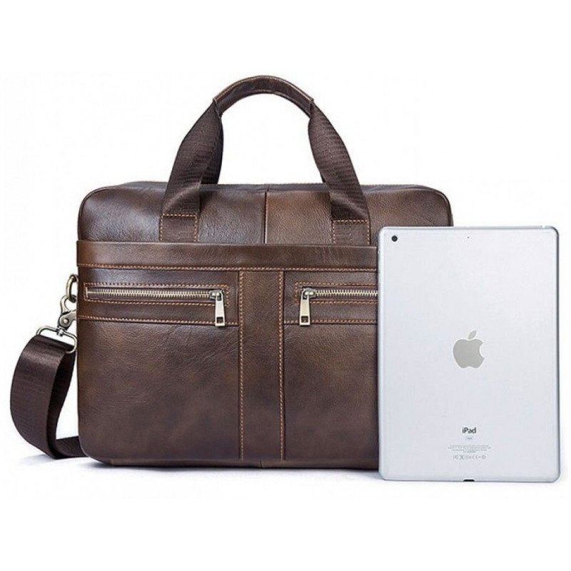 Сумка чоловіча Vintage шкіряна Коричнева