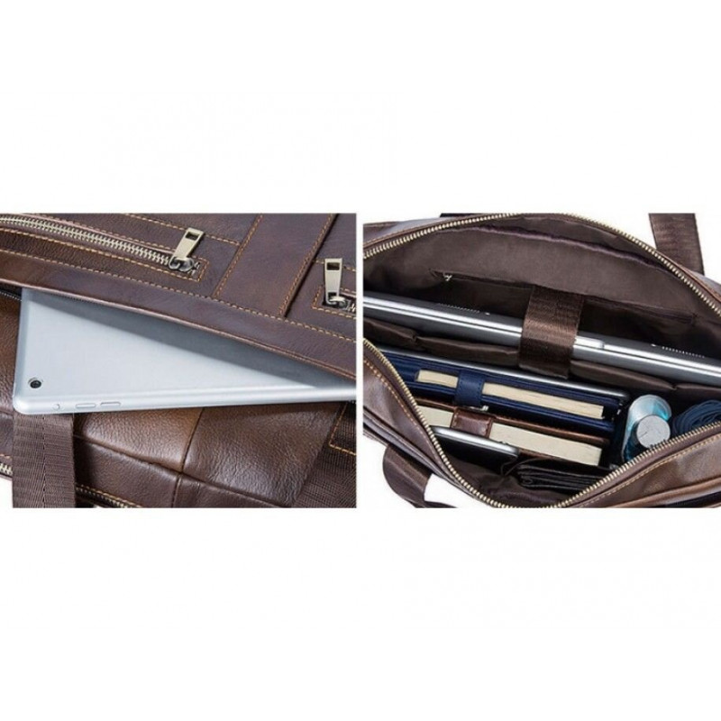 Сумка чоловіча Vintage шкіряна Коричнева