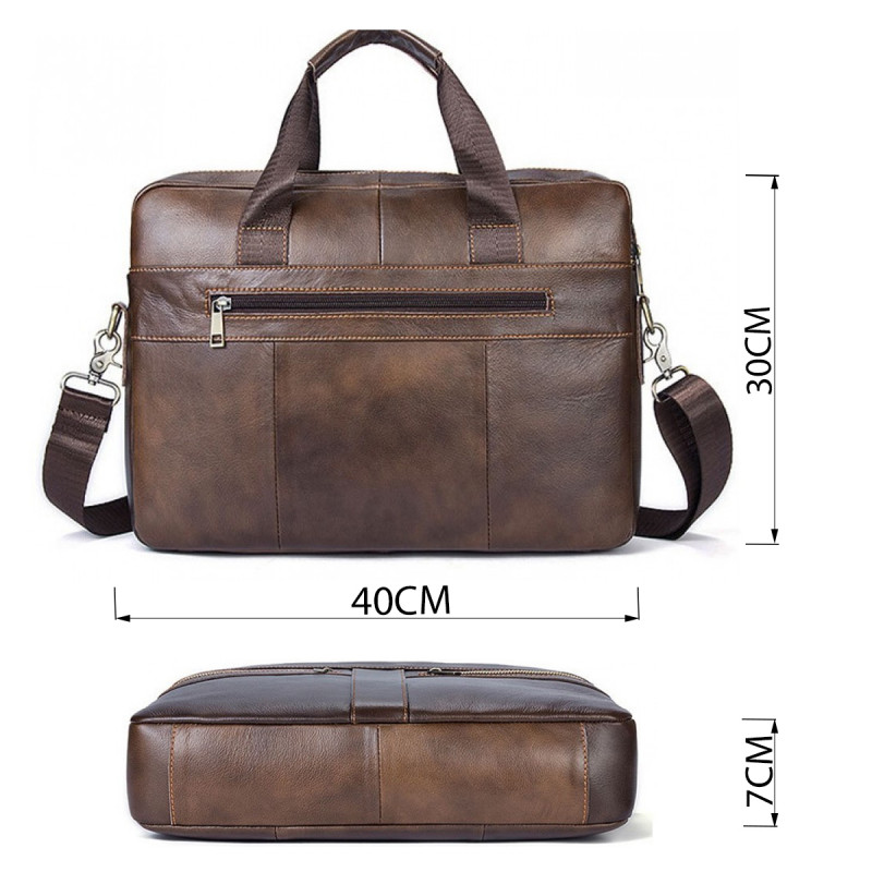 Сумка чоловіча Vintage шкіряна Коричнева