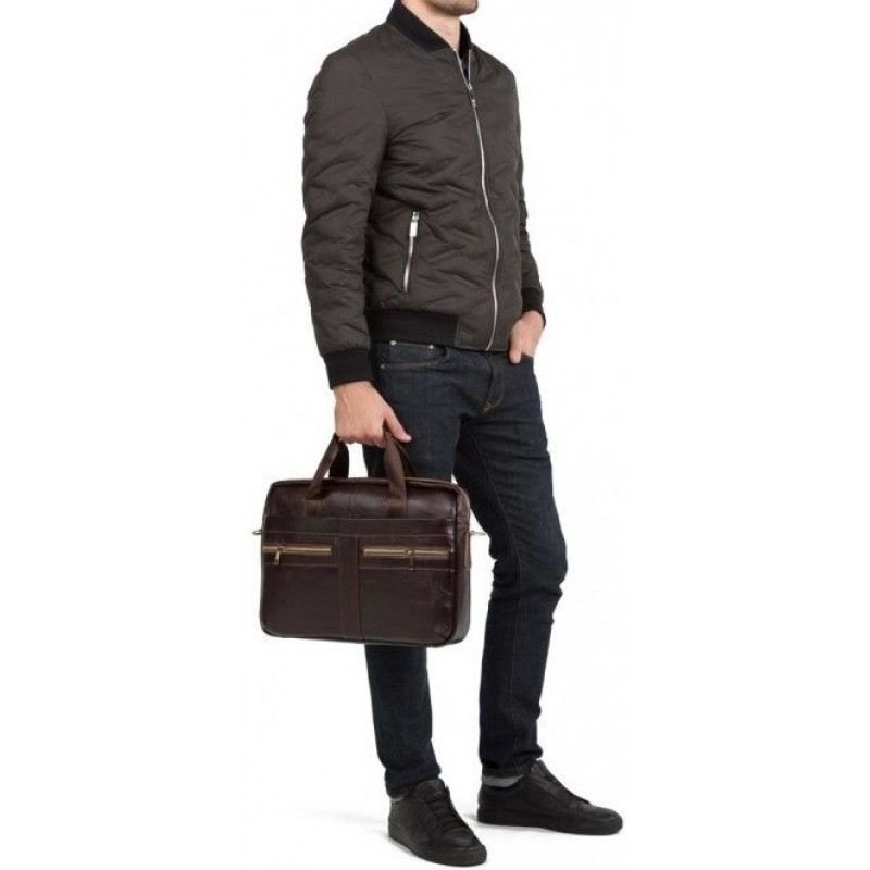 Сумка чоловіча Vintage шкіряна Коричнева