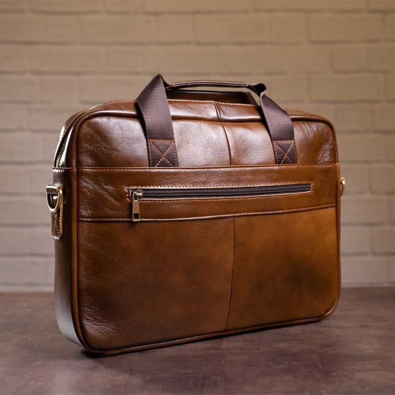 Сумка чоловіча Vintage шкіряна Коричнева