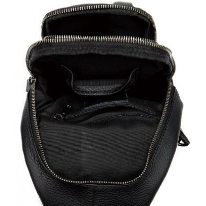 Сумка мужская из кожи через плечо Vintage Черная