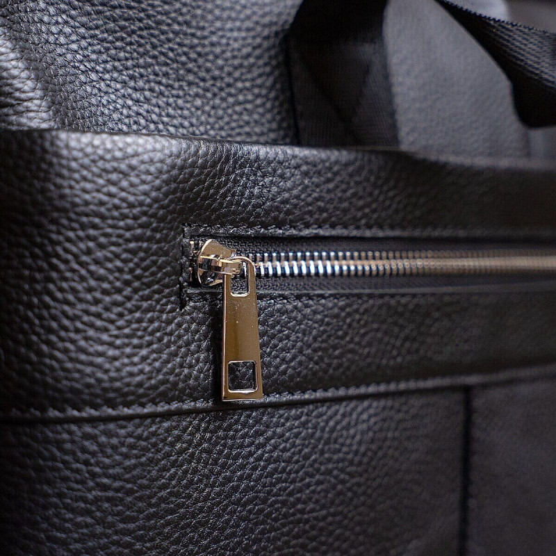 Сумка мужская из кожи через плечо Vintage Черная