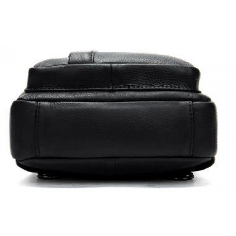 Сумка мужская из кожи через плечо Vintage Черная