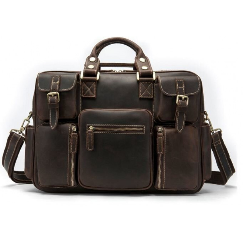 Сумка мужская многофункциональная Vintage Коричневая
