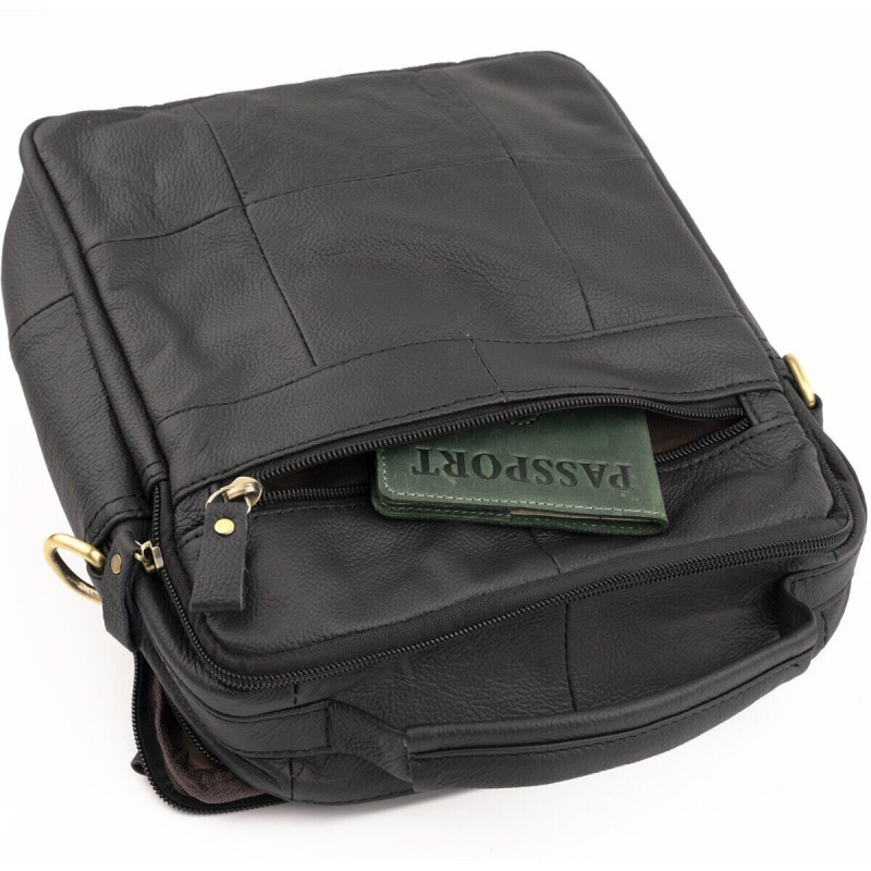 Сумка чоловіча флотар Vintage Чорна