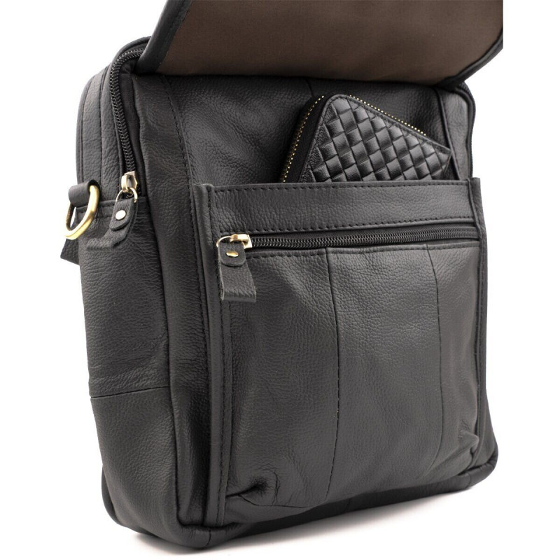 Сумка чоловіча флотар Vintage Чорна