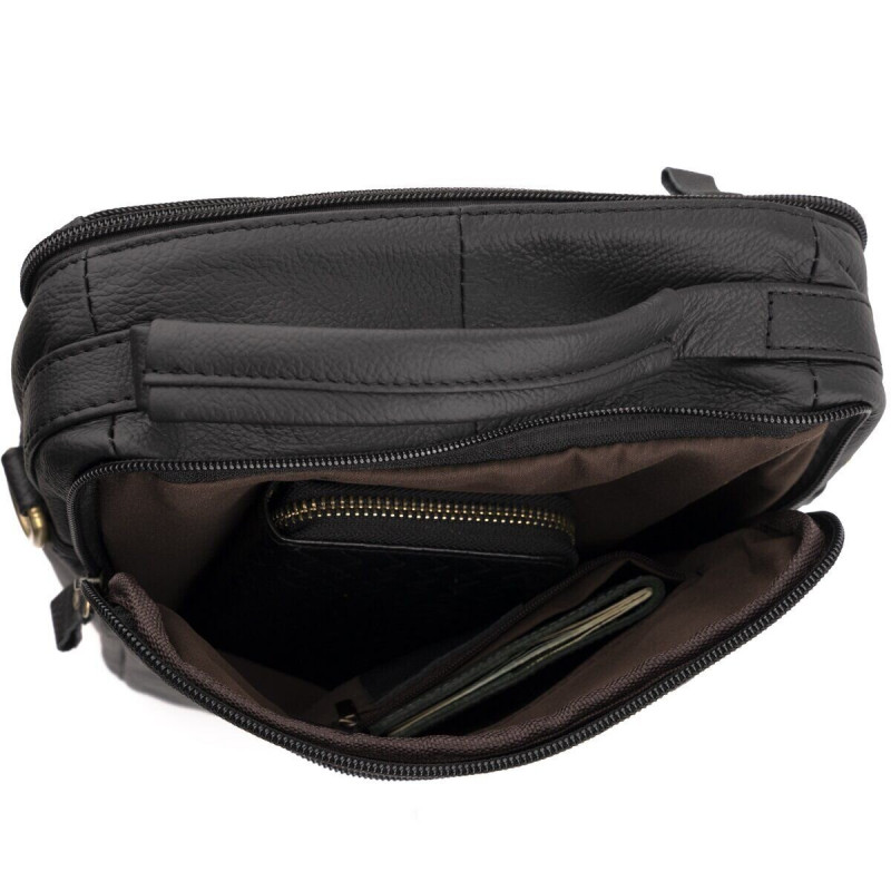 Сумка чоловіча флотар Vintage Чорна