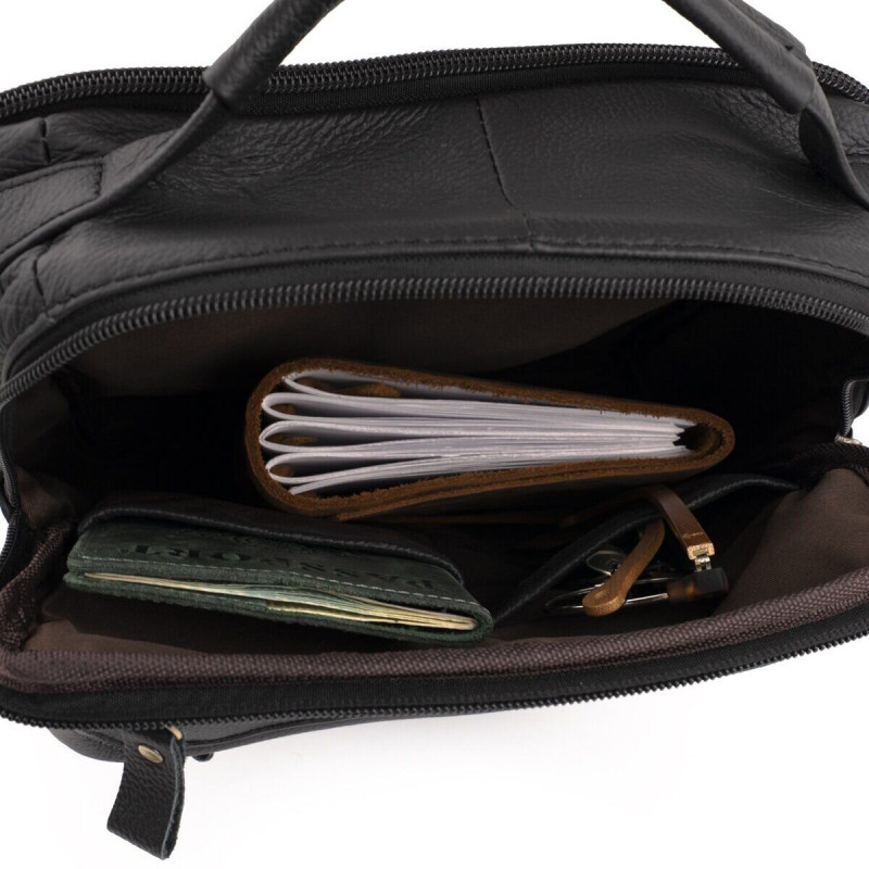 Сумка чоловіча флотар Vintage Чорна