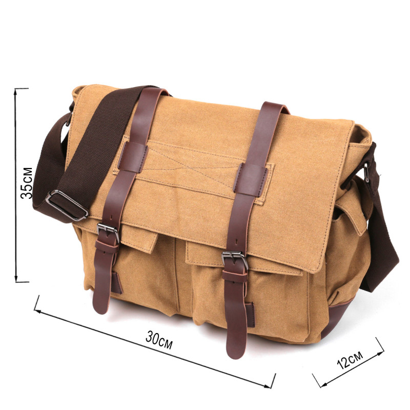 Сумка на плече текстильна Vintage Пісочна