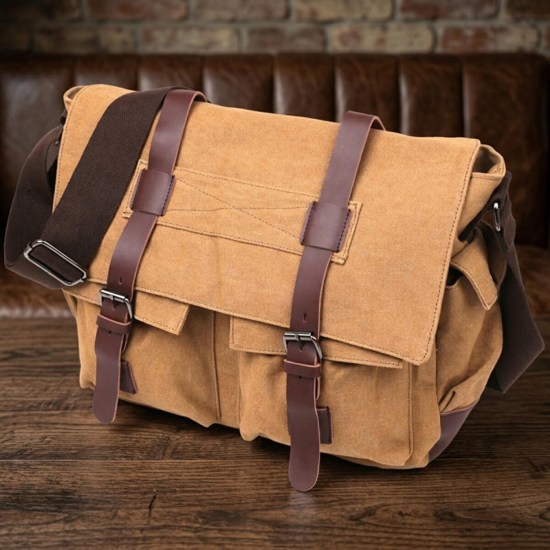 Сумка на плече текстильна Vintage Пісочна