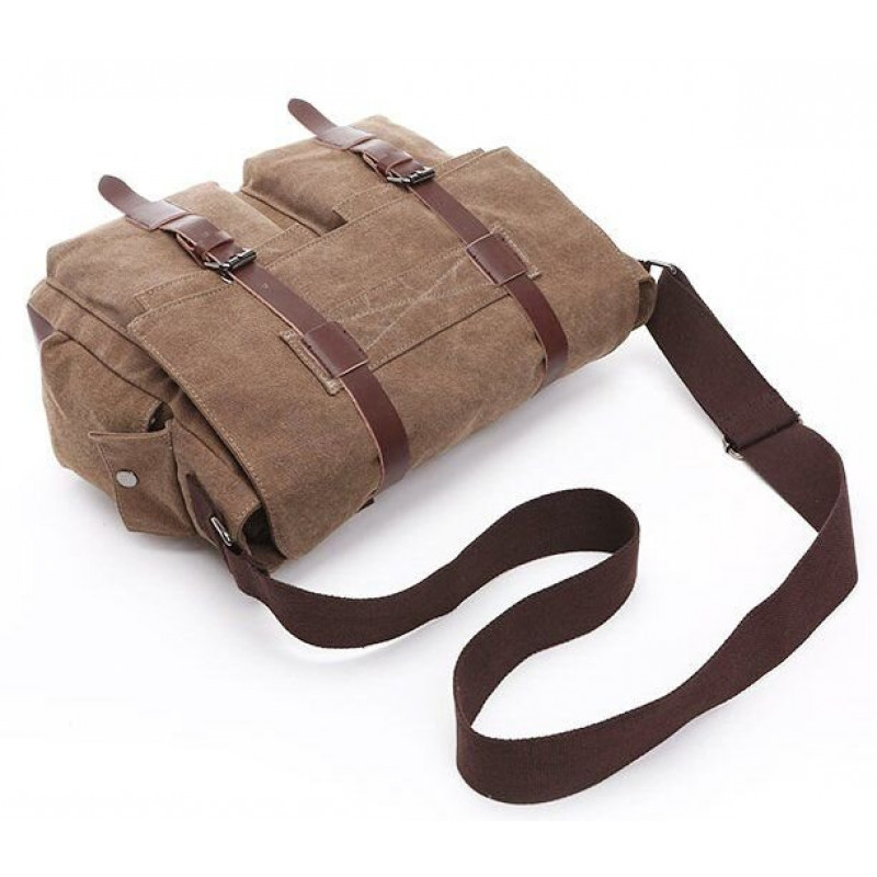 Сумка на плече текстильна Vintage Коричнева