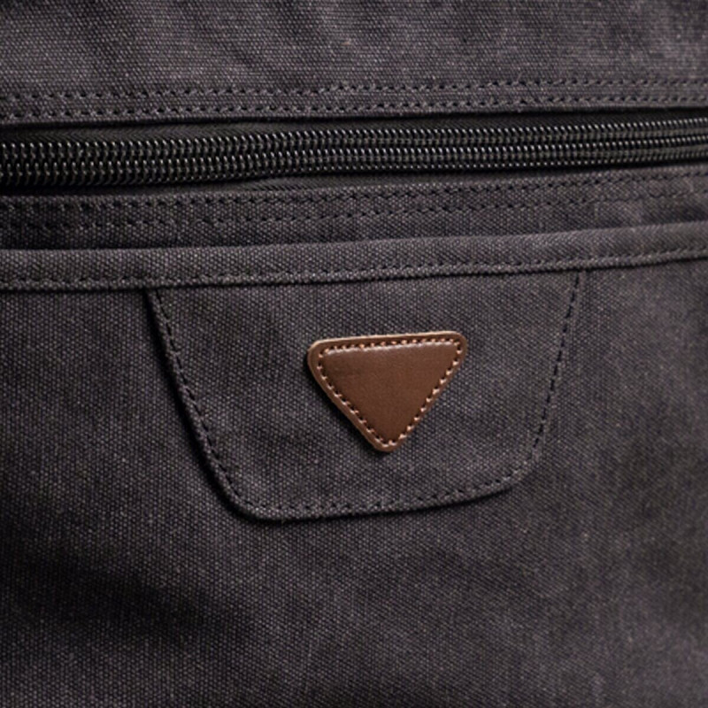 Сумка текстильная для ноутбука на два отделения Vintage Черная