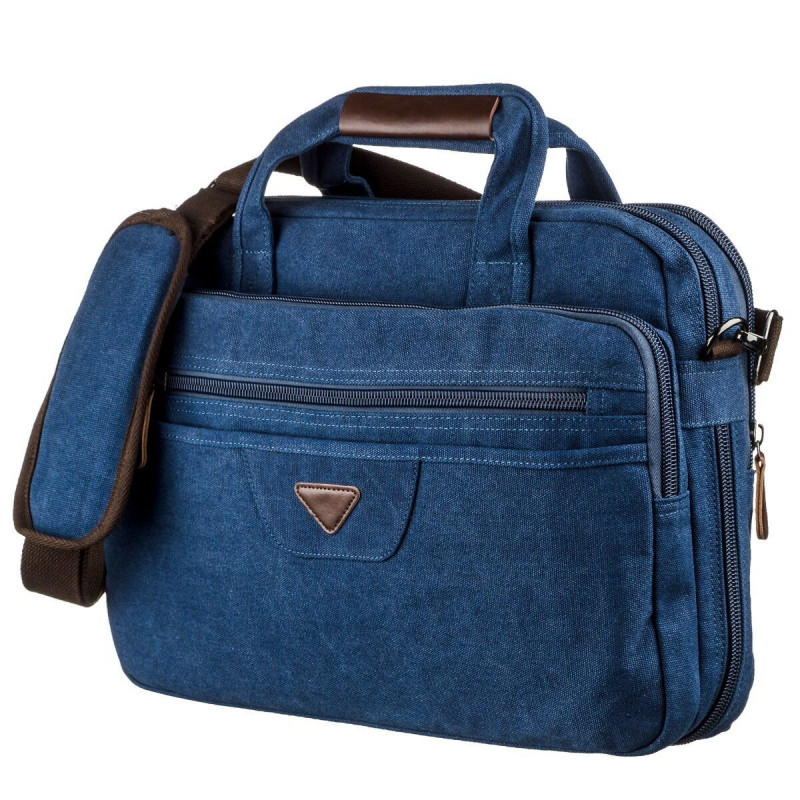 Сумка текстильная для ноутбука Vintage Cиняя