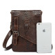Сумка-мессенджер тиснение под экзотику Vintage Коричневая