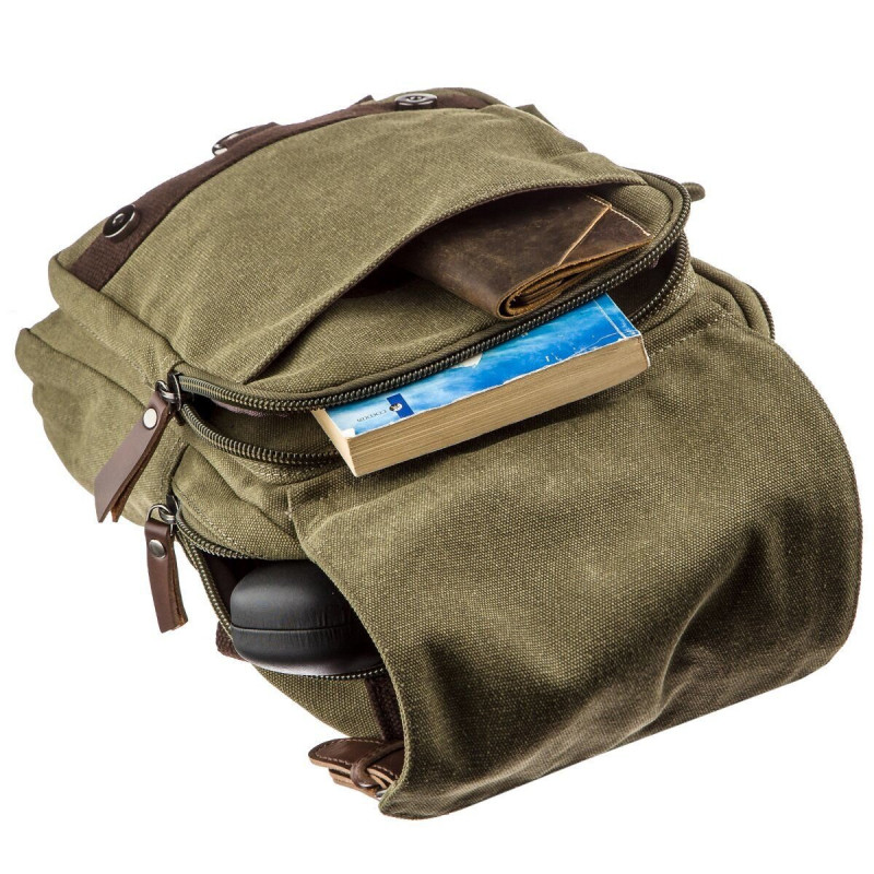 Сумка-рюкзак на одно плечо Vintage Оливковая