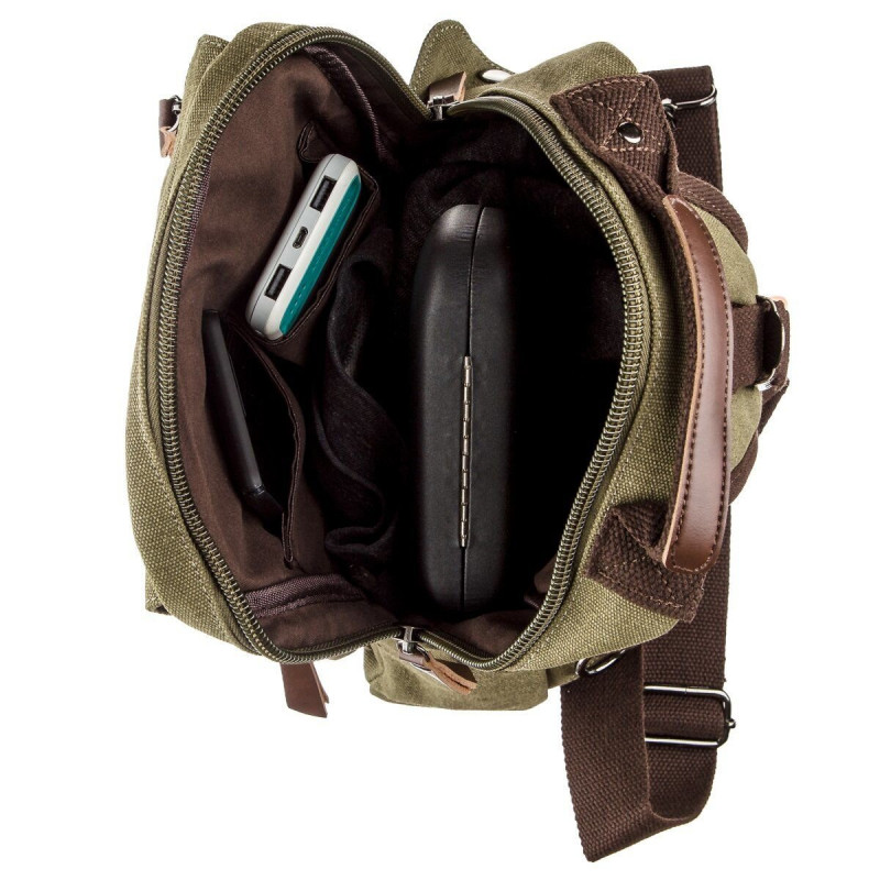 Сумка-рюкзак на одно плечо Vintage Оливковая