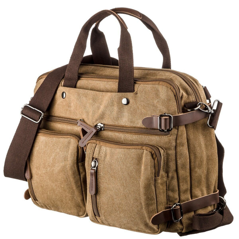 Сумка-трансофрмер текстильная Vintage Песочная