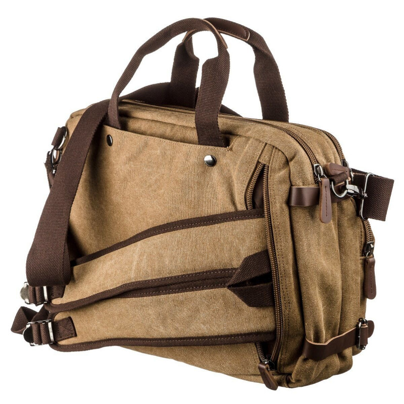 Сумка-трансофрмер текстильная Vintage Песочная