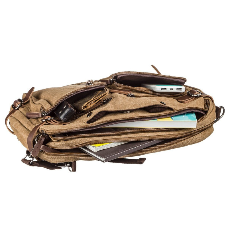 Сумка-трансофрмер текстильная Vintage Песочная