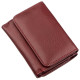 Компактный женский бумажник на кнопке ST Leather Темно-красный