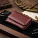 Компактный женский бумажник на кнопке ST Leather Темно-красный