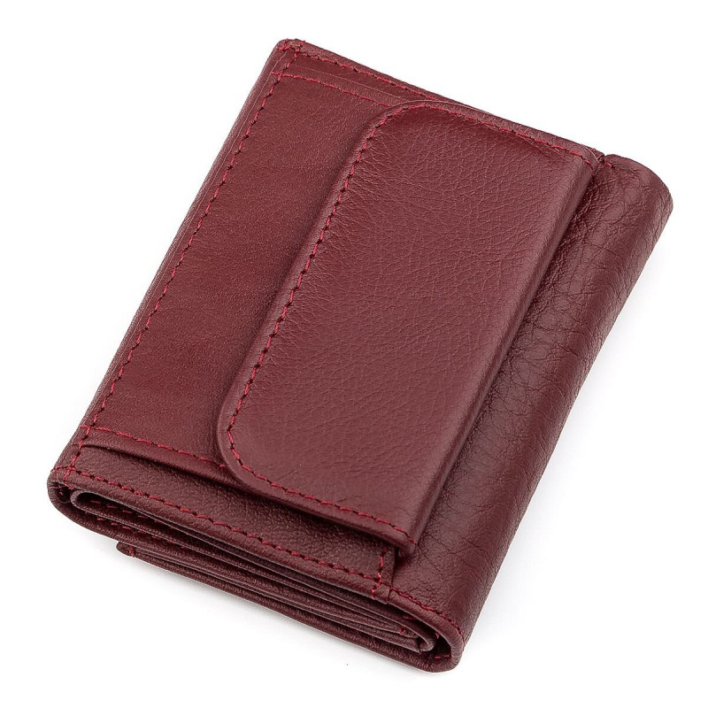 Гаманець ST Leather (ST) шкіряний Бордовий