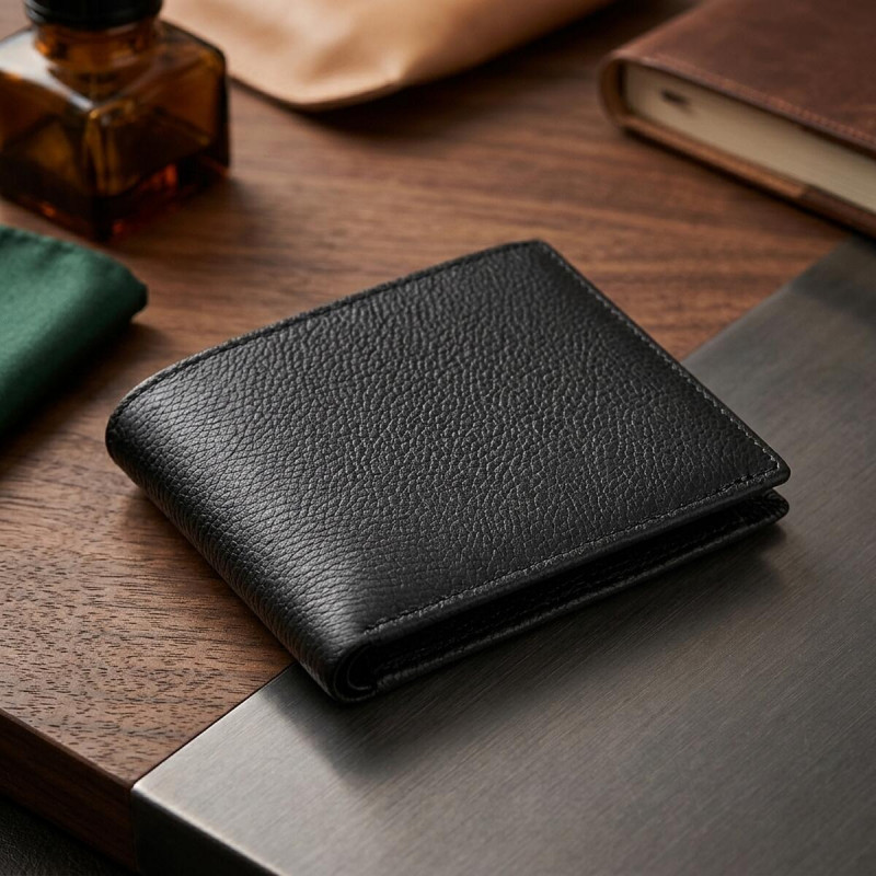 Мужской кошелек ST Leather (ST-) натуральная кожа Черный
