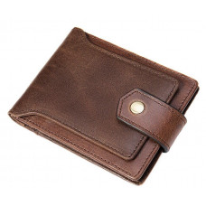 Портмоне в два складання на кнопці Vintage Коричневе