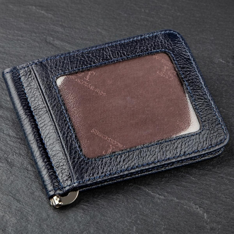 Практичний Затискач для чоловіків на магніті ST Leather Синій