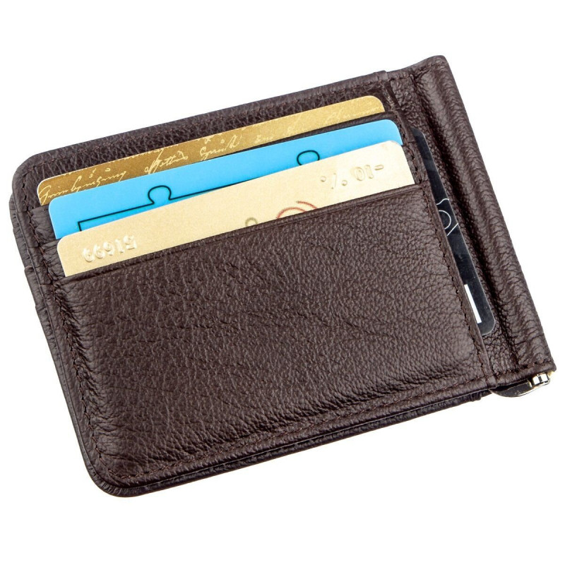 Стильный мужской зажим ST Leather Коричневый