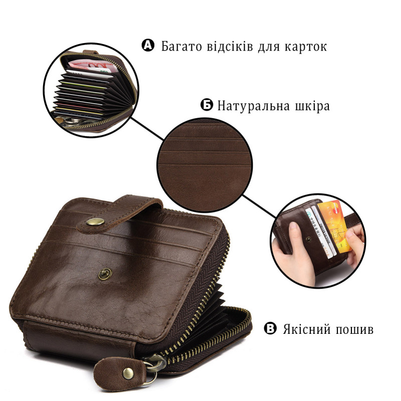 Визитница Vintage Коричневая