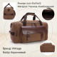 Дорожня сумка текстильна з кишенею Vintage Коричнева