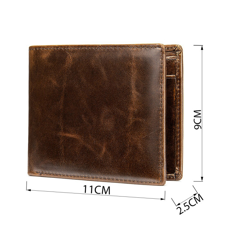 Портмоне шкіряне компактне Vintage Коричневе