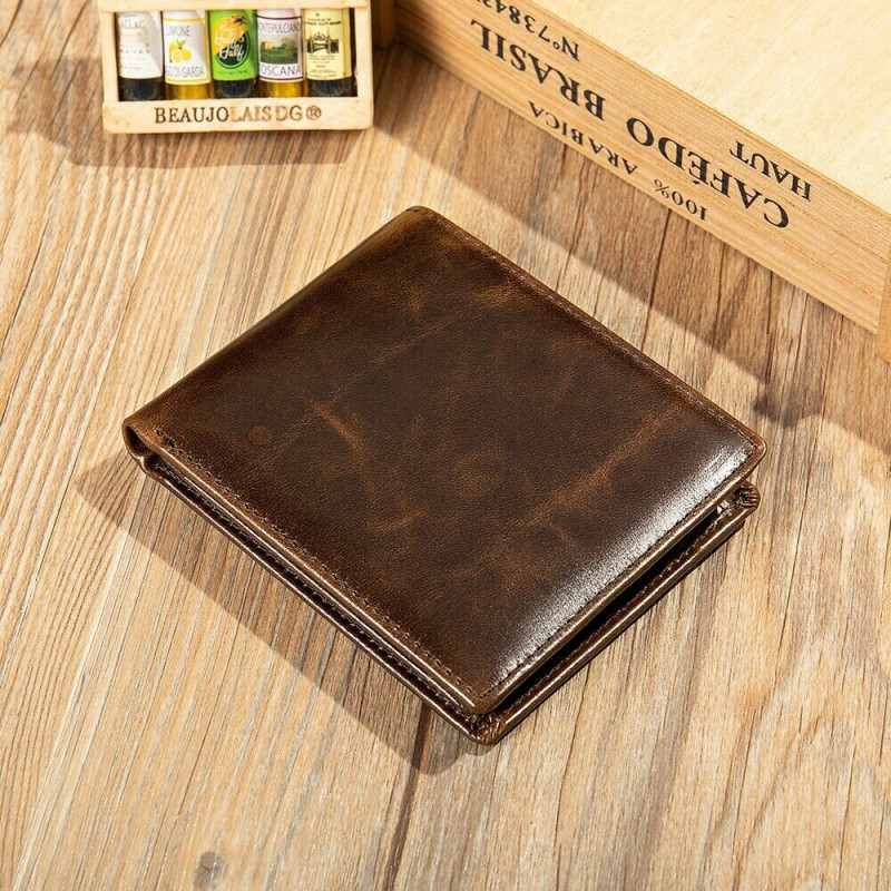 Портмоне шкіряне компактне Vintage Коричневе