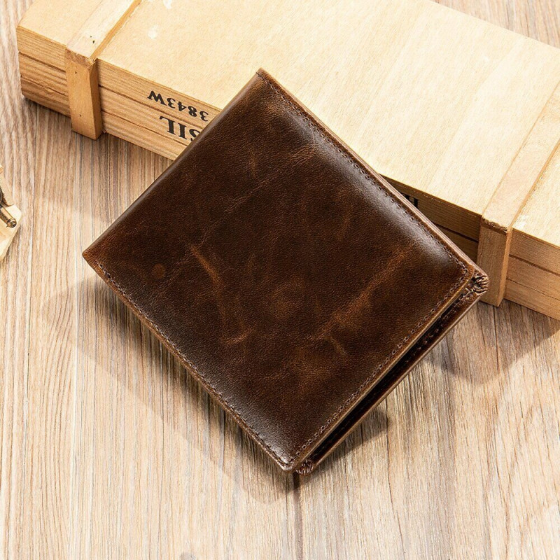 Портмоне шкіряне компактне Vintage Коричневе