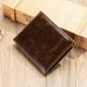 Портмоне шкіряне компактне Vintage Коричневе