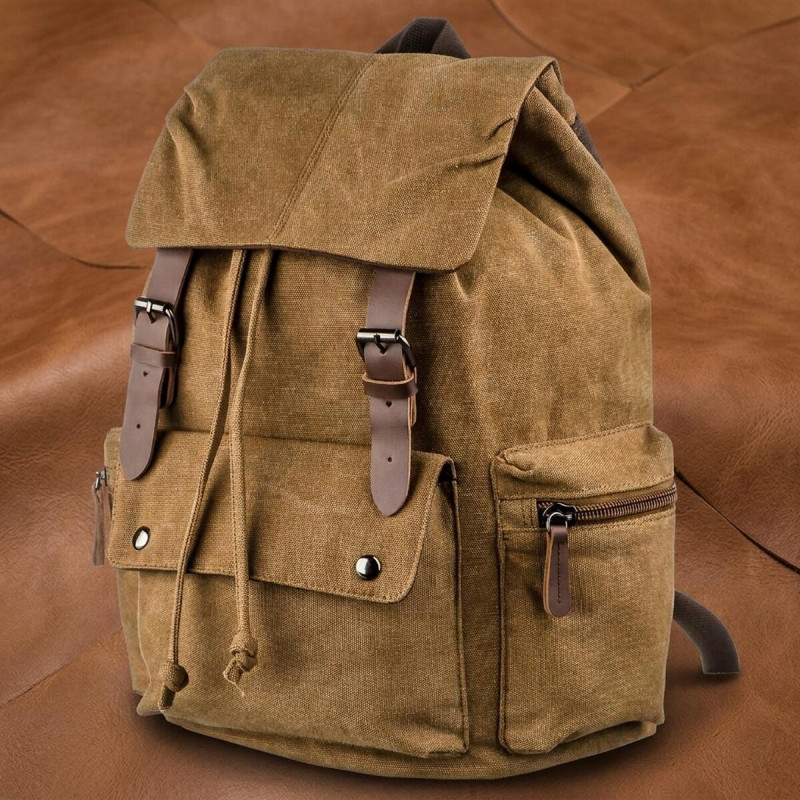 Рюкзак текстильний похідний Vintage Коричневий