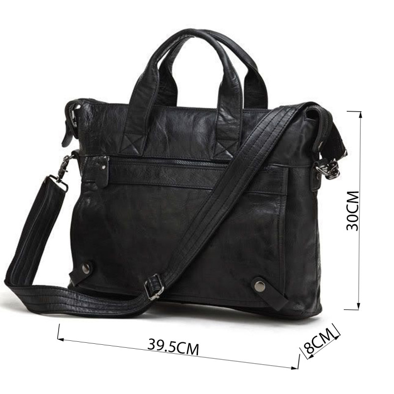 Сумка чоловіча Vintage з ручками Чорна