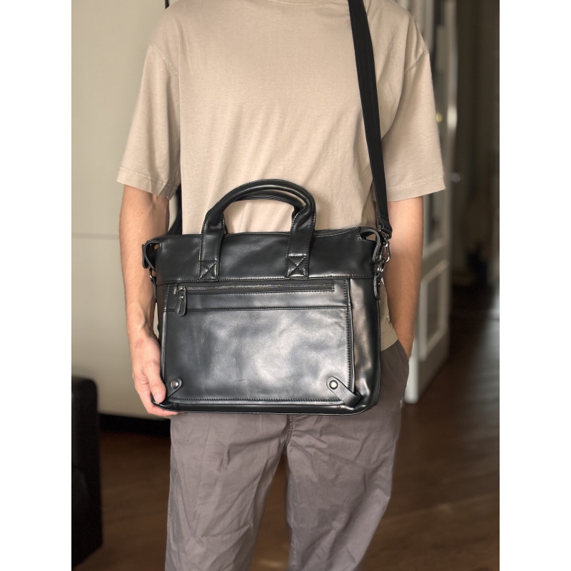 Сумка чоловіча Vintage з ручками Чорна