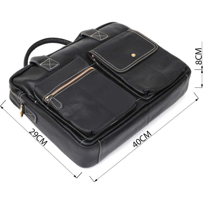 Сумка мужская под ноутбук Vintage Черная