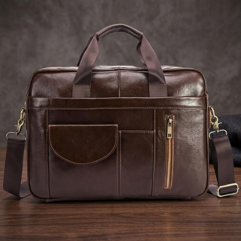 Сумка чоловіча під ноутбук Vintage Коричнева