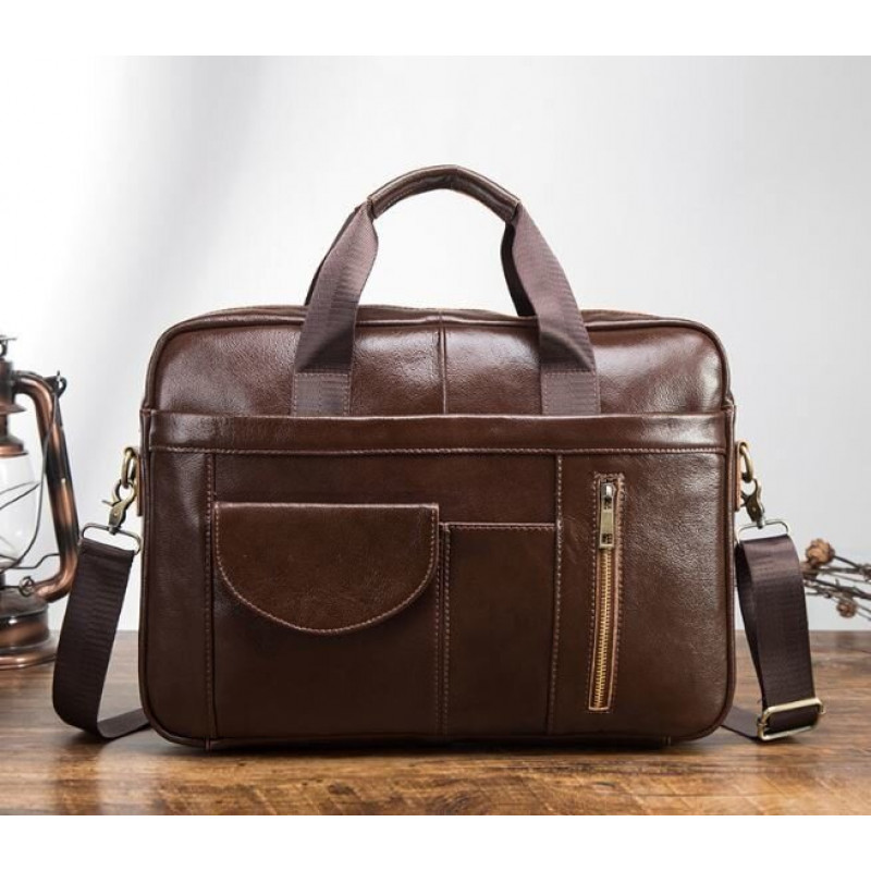 Сумка мужская под ноутбук Vintage Коричневая