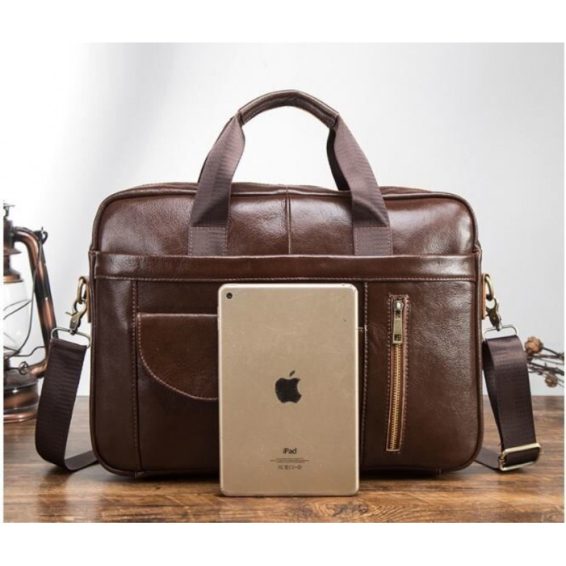 Сумка мужская под ноутбук Vintage Коричневая