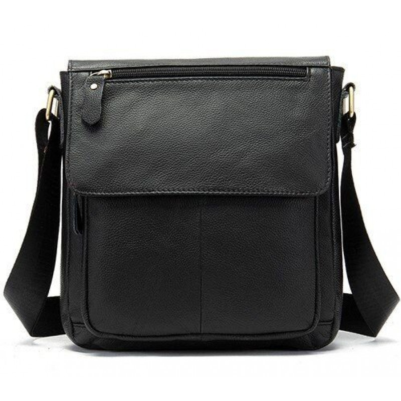 Сумка на плече зі шкіри Vintage Чорна