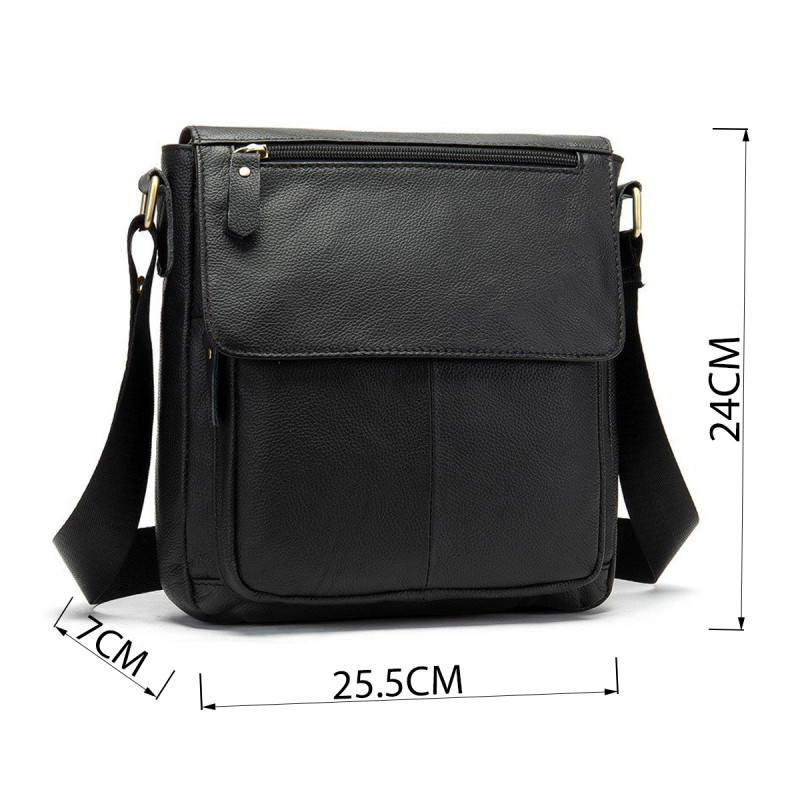 Сумка на плече зі шкіри Vintage Чорна