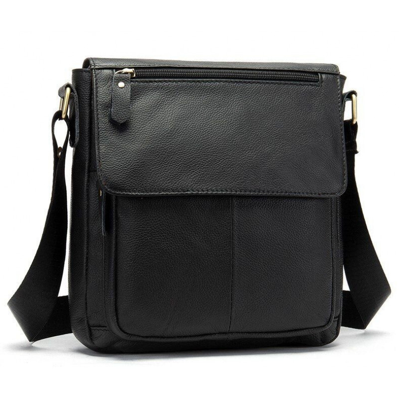 Сумка на плече зі шкіри Vintage Чорна