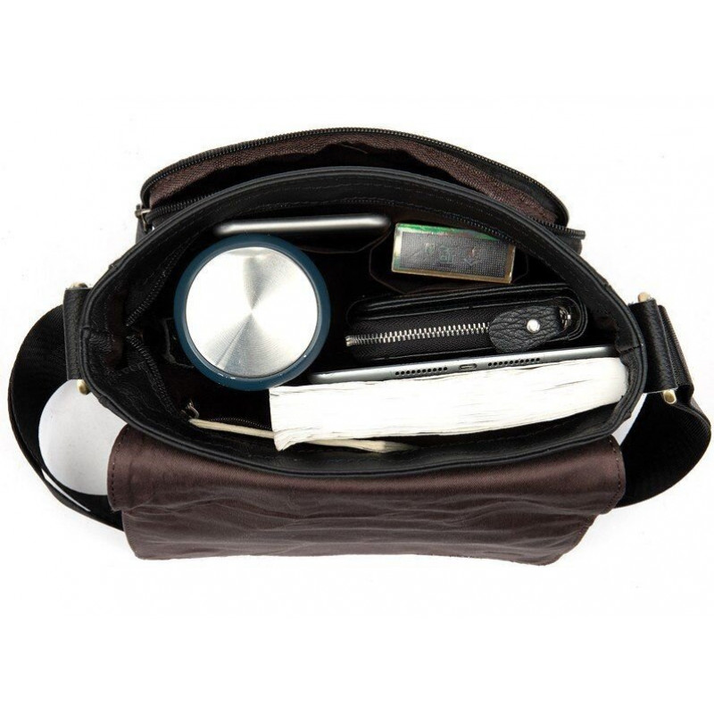 Сумка на плече зі шкіри Vintage Чорна