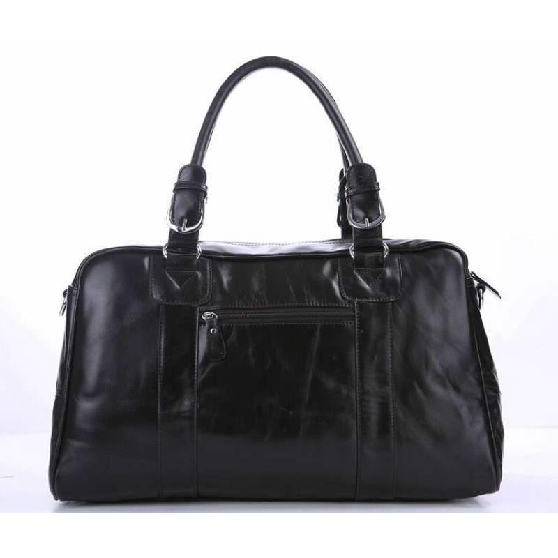 Сумка дорожная Vintage кожаная Черная